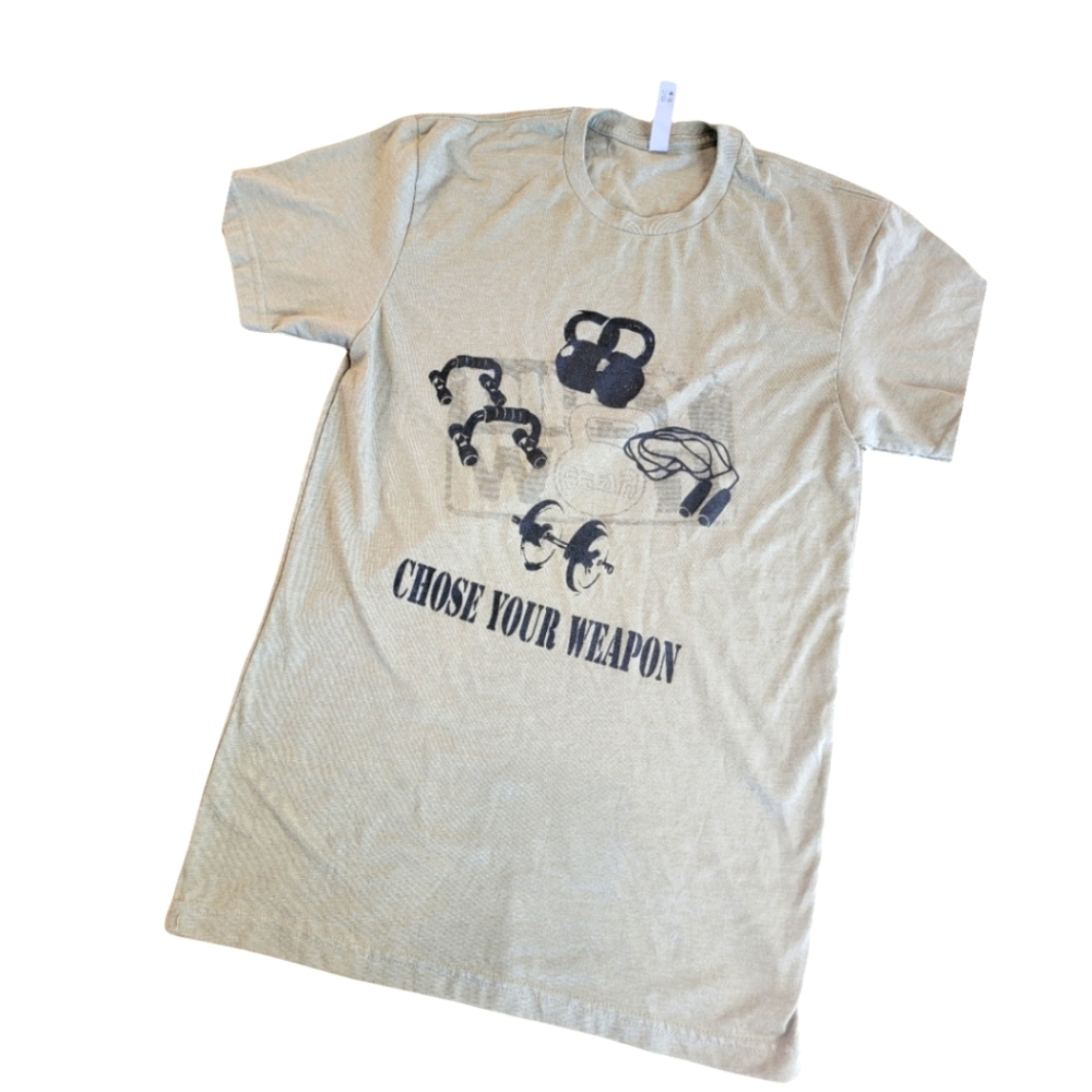 Dirty Wod Gear Men's Choose Your Weapon Tee Green
